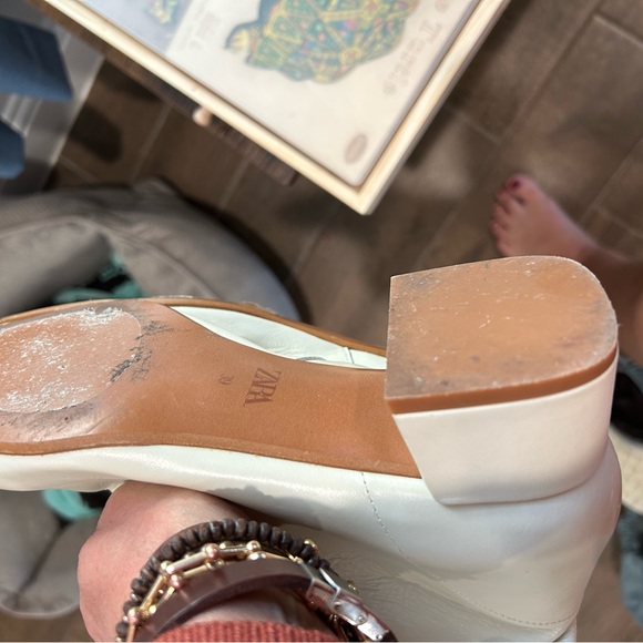 Zara tall leather boots size 39. Leather block heels. - Picture 5 of 8